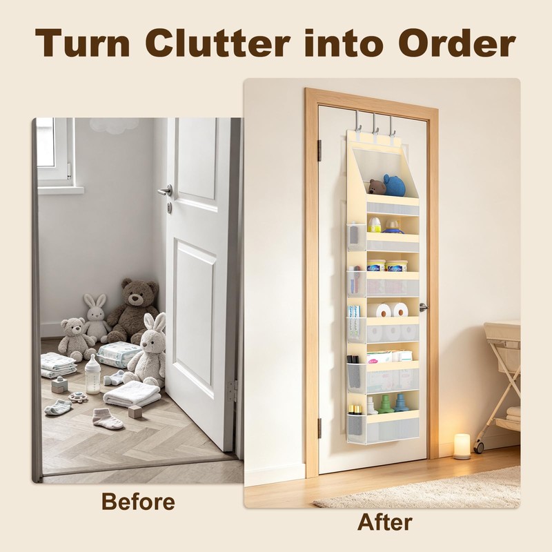 E-PRONSE Over the Door Organizer, 6-Shelf Door Hanging Organizer with