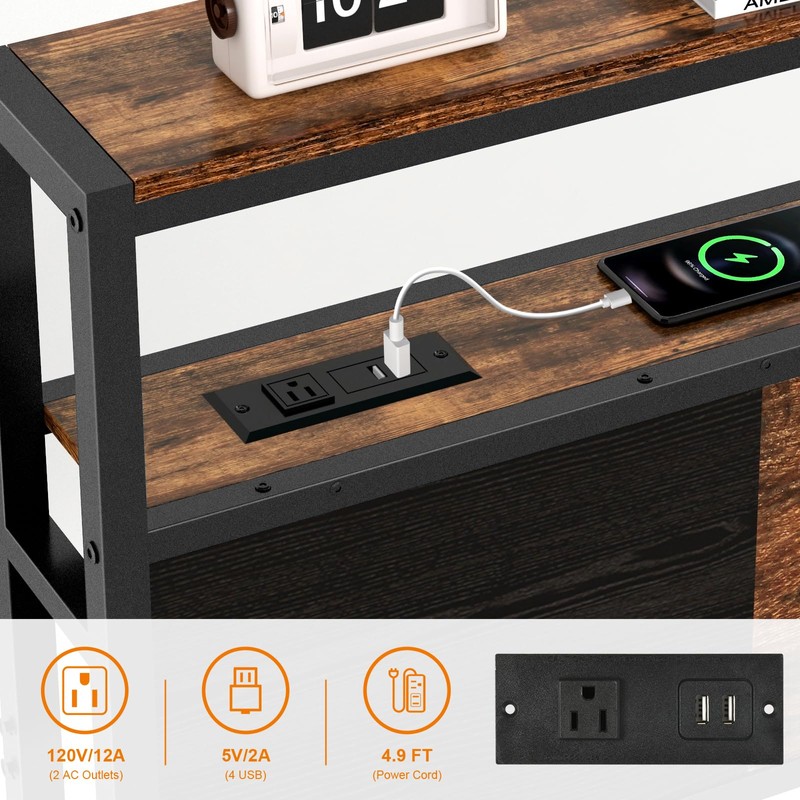 Livofloral King Size Headboard, Headboards with Charging Station, USB Port
