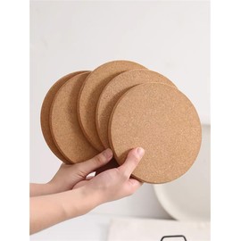 Cork Trivet, 6 Pack Thick Cork Coaster for Hot Dishes and Hot Pots, NISPOTDOR 7.5Inch Multifunctional Cork Mat, Kitchen Hot Pads for Table & Countertop
