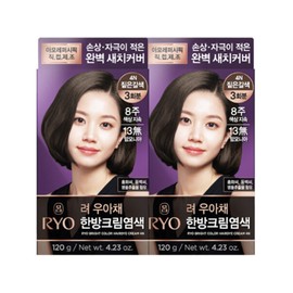 Ryo Uachae antelope gray hair dye dark brown 4N 2pcs / 려 우아채 영양새치염색 짙은갈색 4N 2개