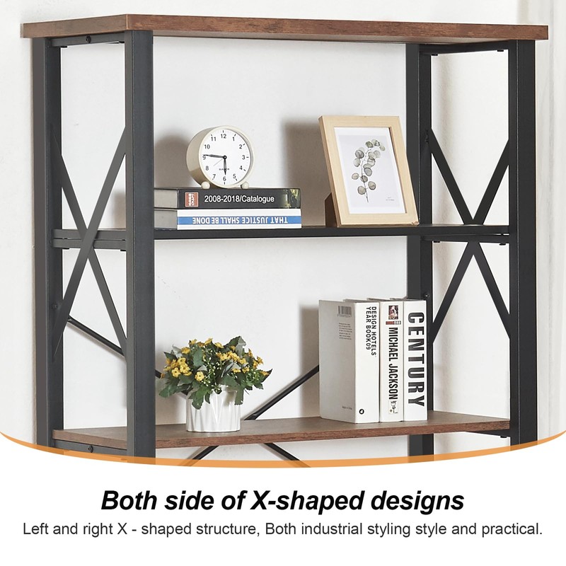 HOMBAZAAR 6 Tier Bookshelf,74 Inch Tall Industrial Bookshelf with Metal