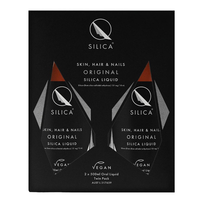 QSilica Skin, Hair & Nails Original Silica Liquid, 2 x