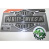 Harley Davidson Chrome tag License Plate Silhouette Logo Black