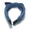 Blue Wide Denim Headband Cute Top Bowknot Hair Hoop Elastic