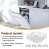 UPGRADED 304 Stainless Steel W10728159 W10525646 Dishwasher Bottom Rack Replacement