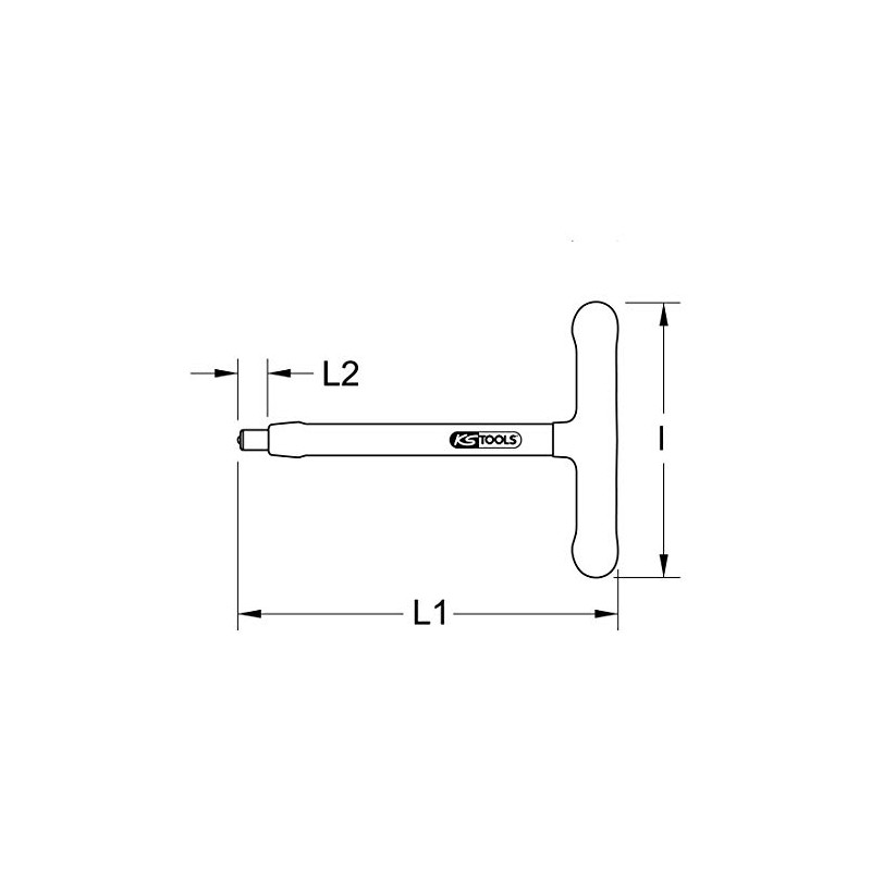KS TOOLS 117.3919 VDE T grip wrench + adjustement, 1/4
