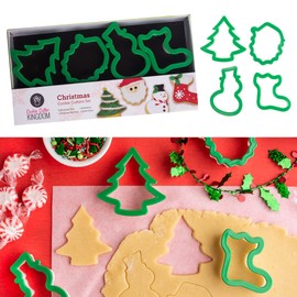 Cookie Cutter Kingdom, Christmas Cookie Cutters, Cookie Cutters Shape, Mold for Cakes Biscuits and Sandwiches (Christmas 4 Pack)