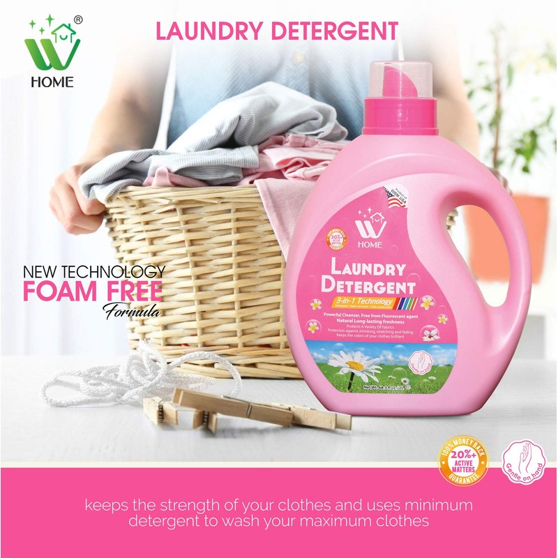 WBM Care Laundry Detergent Liquid,Concentrate High Efficiency Liquid Laundry Detergent