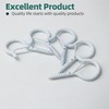 EASTPUK 20PCS Q-Hanger Hooks with Safety Buckle, 2.2 Inch White