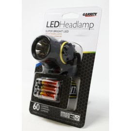 Garrity LED Headlamp - 60 Lumens - 3 Light Modes - Uses 3 AAA Batteries - NEW/Sealed