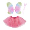 Mud Pie Baby Girls' Tutu Wing Wand Set, Hot Pink,