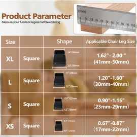 28Pcs Black Chair Leg Floor Protectors for Hardwood Floors, Silicone Chair Leg Covers Bar stools Leg Caps, Dining Room Chair Leg Protectors, Felt Furniture Pads, Smooth Moving for Chair, Large