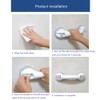 UU-ZHANG Bath and Shower Handle-Super Grip Double Lock Safety Suction