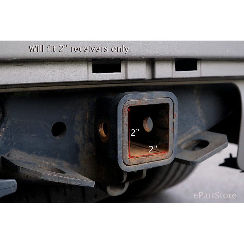 eVerHitch 2 Inch USA Black and Chrome Flag Hitch Cover