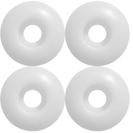 Set of 4 Skateboard Wheels Blank 52mm White