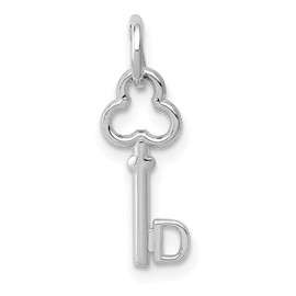 Auriga Fine Jewelry 14K White Gold Key Letter D Initial Charm