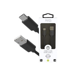 Câble Pop Collection USB Vertical Type-C 3A 1.5 m Black