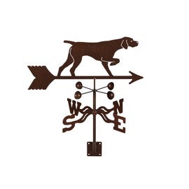 EZ Vane Pointer Dog Weathervane — Post Mount, Wind Cups, Antique Copper Finish, Steel with Durable Triple Powder Coating, Handcrafted in USA