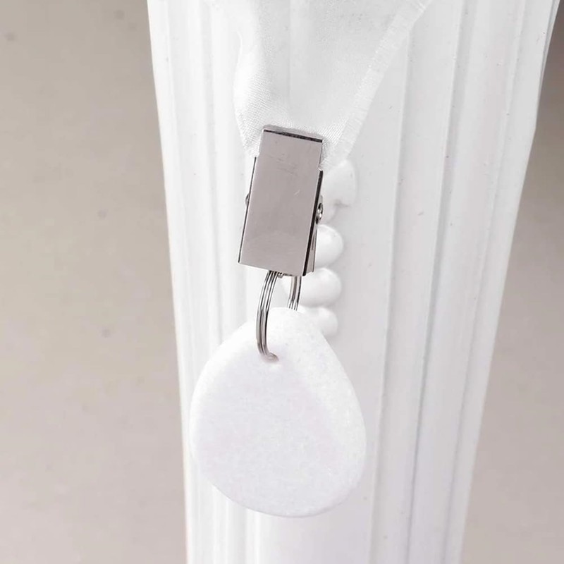 MEZOKUCEL Tablecloth Weights Hangers,8 Pcs Tear Drop Marble tablecover Weights,