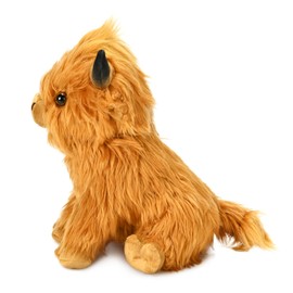 Scottish Highland Cow Stuffed Animal, Realistic Stuffed Cattle Plushie, Plush Toy, 23cm/Brown