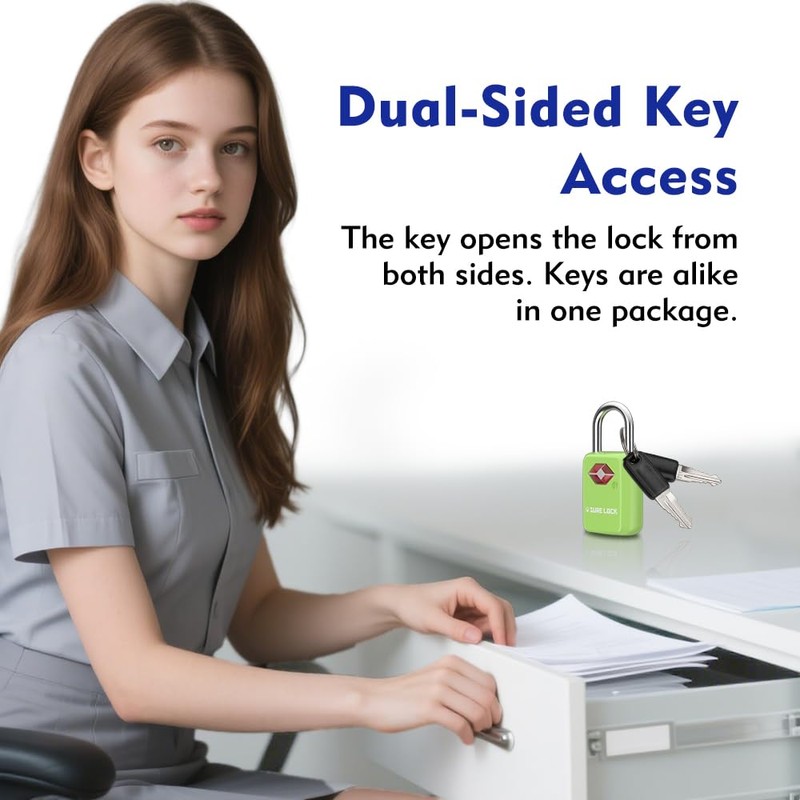 SURE LOCK TSA Approved Luggage Locks - One Key Opens