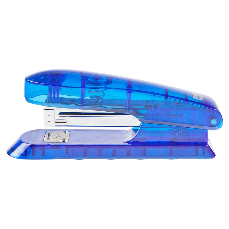 IDENA Stapler Plastic Translucent, Blue