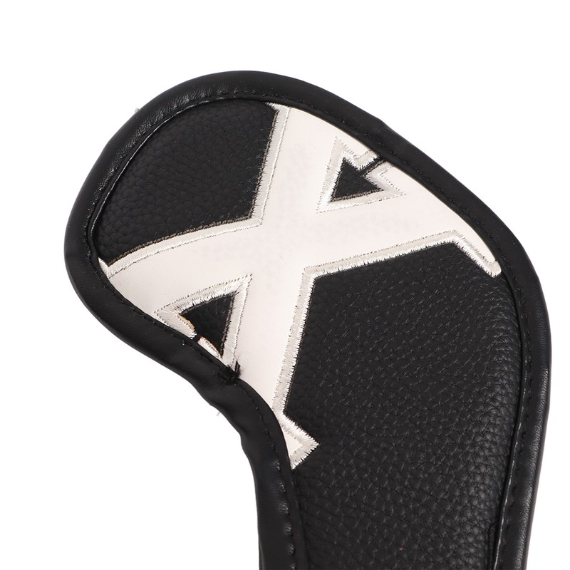 10pcs set PU Waterproof Golf Club Iron Cover Fine Sewing