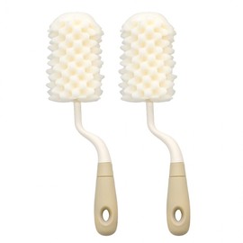 Sunsua Rotary Baby Bottle Brush, 2-Pack 2-Count - Beige 3ea