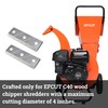 EFCUT Blades Replacement only for C40 Wood Chipper 4 INCH,