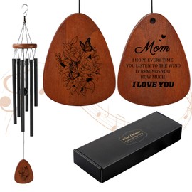 PRSTENLY Gifts for Mom from Daughter, Mom Wind Chimes Mom Gifts from Daughter Son Kids, Birthday Gifts for Mom Christmas Mothers Day Valentines Day, Best Mom Ever Gifts Mother Presents