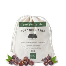 100% Natural Soap Nuts 1lb (0.45kg) – 180 Loads | Deseeded Natural eco nuts soap berr with 1 Wash Bag | Eco-Friendly Laundry Detergent | Chemical-Free, Fragrance-Free, Non-Toxic, Multi-Purpose Cleaner