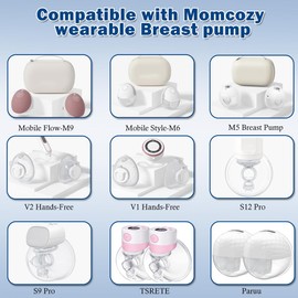 IVARONAL Flange Insert 19mm Compatible with Momcozy M5 M6 Breast Pump Replacement Accessories,M5/M6 Flange Inserts Replacement Parts,6 Piece Set (6PC-19mm）