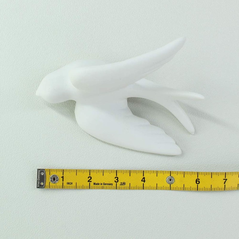 Dorlotou Pair Ceramic Sparrows Swallows Birds Dove White Wall Mounted