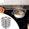 Stainless Steel Steamer, 5 Tier 26cm Steamer Cooking Steam Pot