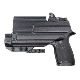 FDO Industries IWB Lightbearing Kydex Holster Compatible with Sig P320 Compact w/ TLR1 Optic Cut with Claw & Discreet Carry Concepts 1.5" Metal Clip - Made in USA (Black, Sig P320c TLR1)