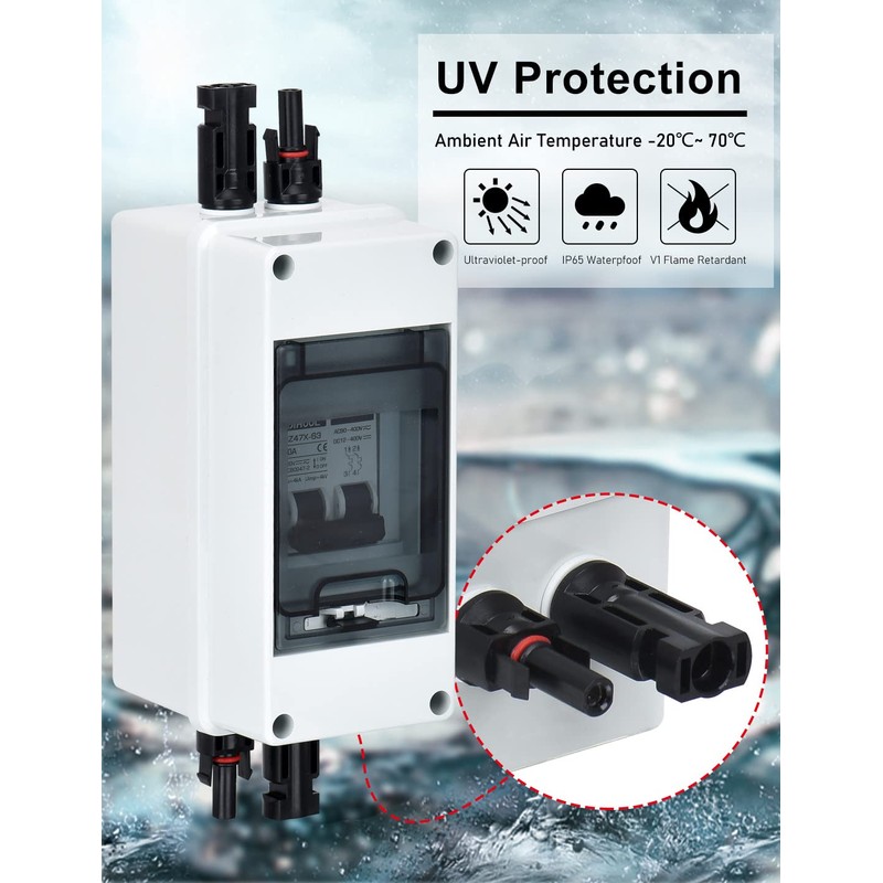 DC Isolator Switch PV System Circuit Breaker Circuit Breaker 2-Pin