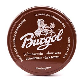 Burgol Shoe Wax 1 x or in a set of 2 - Shoe Wax 100 ml Tin Can: Colour: Dark brown (set of 2).