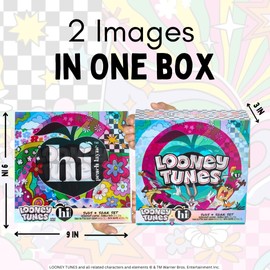 Looney Tunes x Hi Peach Layne Premium Bath Gift Set in Lenticular Box, containing a10 fl oz Body Wash, 8 oz Body Cream, 4.5 oz Bath Bomb and a Friendship Loofah