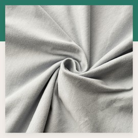 VelvetHome Fitted Sheet, 180 x 200 cm, 100% Combed Cotton, Made in the EU, Jersey Bed Sheet for Mattress Height up to 25 cm, Premium Quality, Beautiful Colours, Light Grey