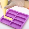 Sinirttou Silicone Granola Bar Mold 8 Cavities Rectangular Purple 2