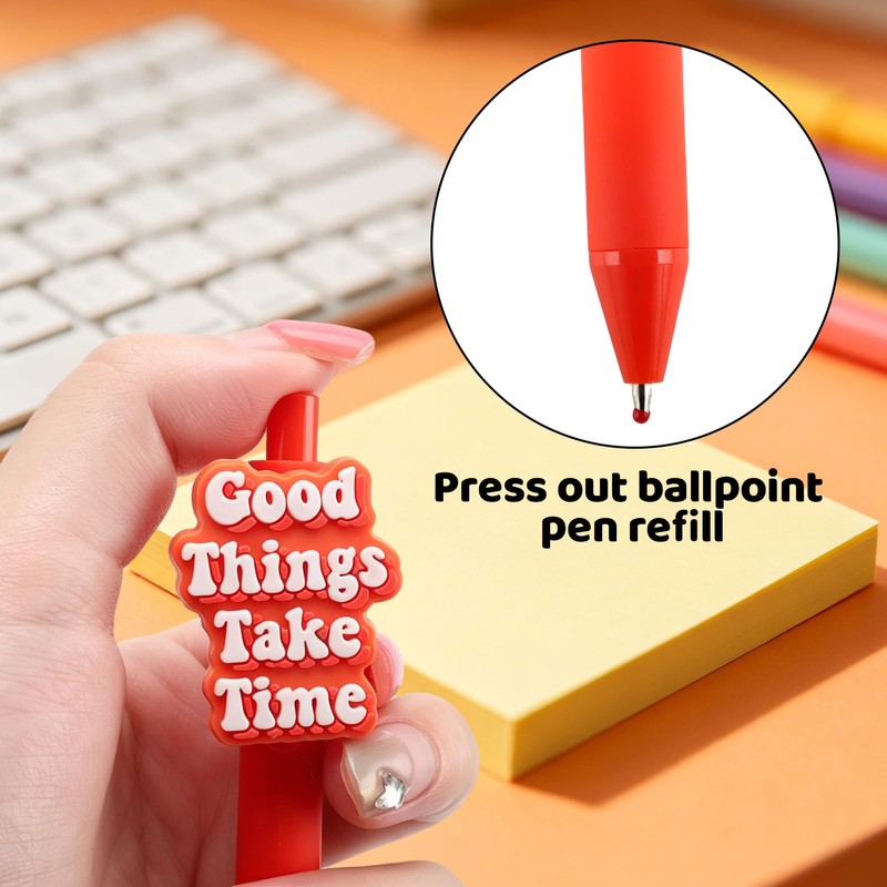 ZLFSRQ 15Pcs Funny Pens for Book Lovers Gifts Motivational Pens