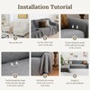 HOMERILLA Sectional Couch Covers 2 Pieces L Shaped Sofa Cover