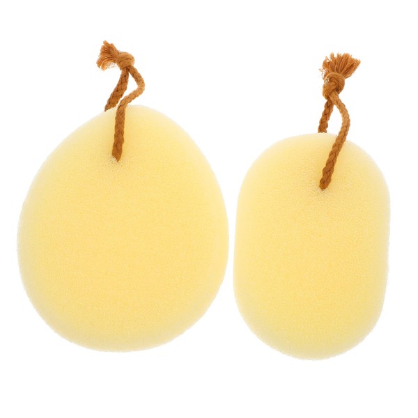 PACKOVE 2pcs Bath Exfoliating Sponge Body Scrubber for Gentle Exfoliation