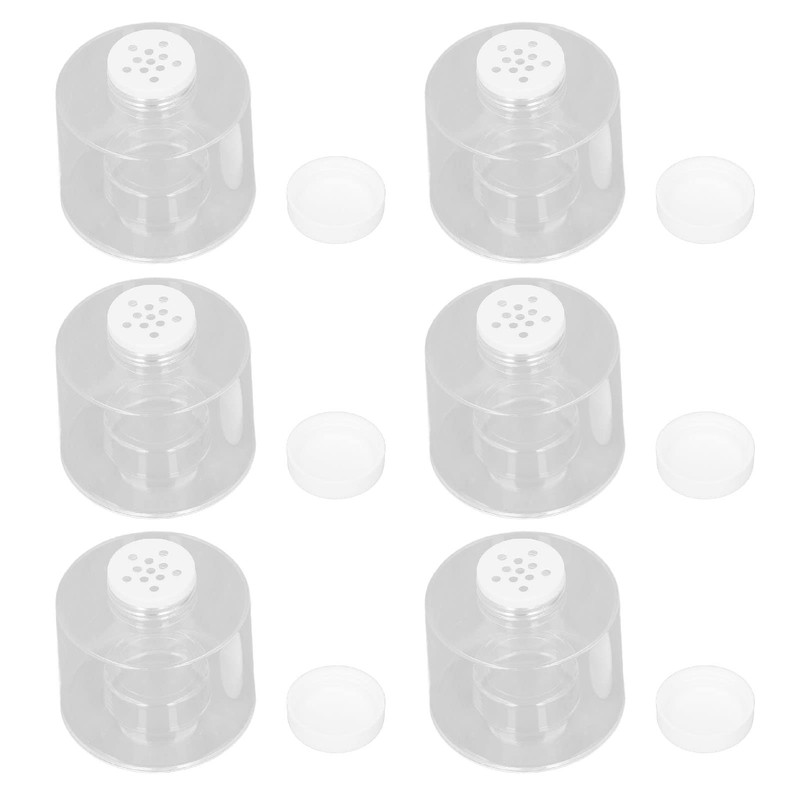 Hspemo 6Pcs Stackable Spice Jar Spice Tower Spice Color Transparent