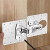 10x Hinge Repair Plate for Cabinet Door, Stainless Steel Hinge