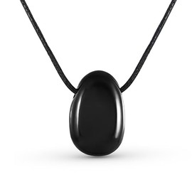 Generisch Gemstone Pendant Necklace Made of Real Natural Stone, Set Including Cotton Band, 100 cm Long, Natural Stone Healing Stone Gemstone Chakra Yoga, Couple/Friendship/Partner Necklace, Gemstone,