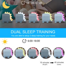 Ayybboo Alarm Clock for Kids Digital Sunrise Simulator Alarm Clock Bedside Mains Powered for Girls Boys Bedroom LED Silent Alarm Clock