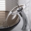 Kraus KGW-1700CH-BRCL Single Lever Vessel Glass Waterfall Bathroom Faucet Chrome