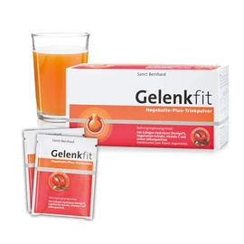 Sanct Bernhard Gelenkfit Rosehip Plus Drinking Powder with Collagen Hydrolysate (Fortigel®), Rosehip Extract, Vitamin C, Sweetener Steviol Glycosides, Contents 30 Servings