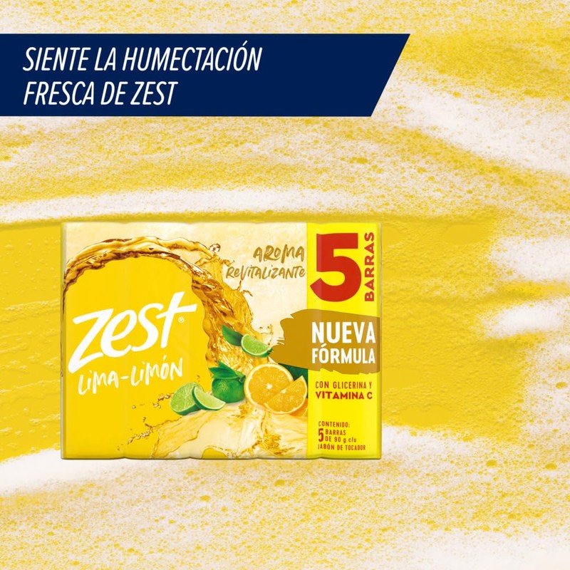 ZEST Jabón en barra Lima-Limón, para una piel visiblemente saludable